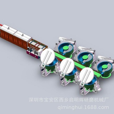 自动选料研磨清洗烘干隔音式振动光饰机图2