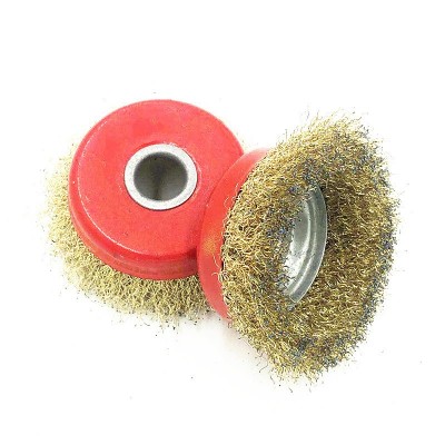 碗形钢丝轮125钢丝轮100型角磨机钢丝轮红碗除锈打磨抛光钢丝轮