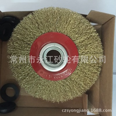 机用平行钢丝轮 钢丝刷 钢丝抛光轮 4寸5寸6寸8寸有内孔套圈供应图3