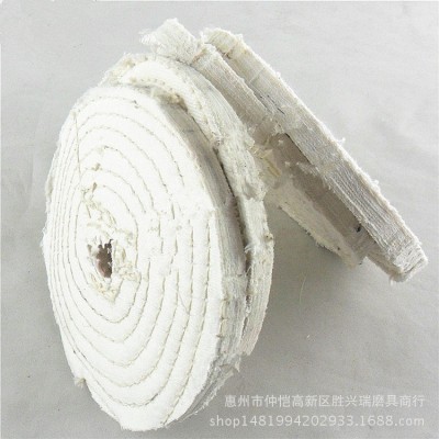 白布轮 白线轮 纯棉布轮 抛光线轮 金属不锈钢镜面漆面抛光布轮图3