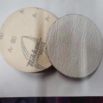 日研牌5寸背绒砂纸 家具漆面打磨圆盘砂纸 植绒抛光干磨工业砂纸图3