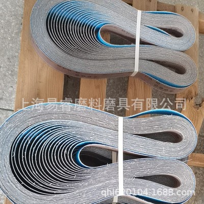 锆刚玉砂带 蓝色打磨不锈钢去毛刺去除氧化皮环形砂带批发图4