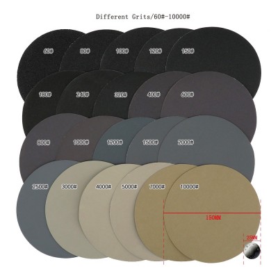VIBRATITE砂纸 996A+6寸150mm 升级款圆盘水磨砂纸 背绒干磨水砂纸图3