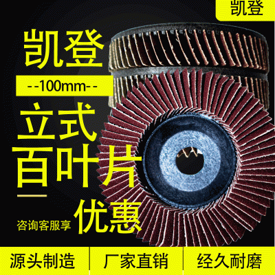 厂家直销抛光磨具百叶轮 氧化铝 砂布立式打磨百叶片