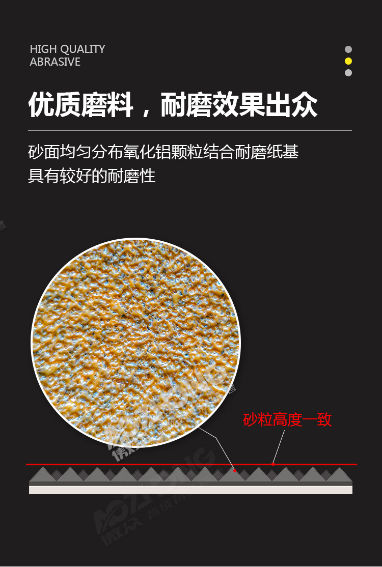 背绒圆盘黄砂纸片自粘式拉绒