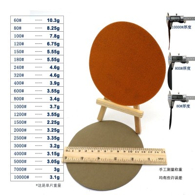 跨境货源 996A 5寸125mm圆盘干磨砂纸 植绒背绒碳化硅水砂纸批发图4