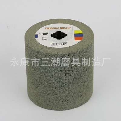 工厂定制加工十字芯发泡拉丝轮 金属抛光打磨飞翼轮 百洁布抛光轮图5