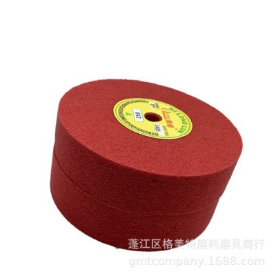 加工批发东格尼龙轮8X2 5P红色不织布尼龙轮金属拉丝轮纤维抛光轮图5