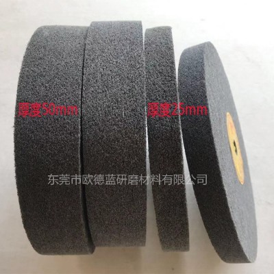 代理正宗恒兴尼龙轮10*2*12P抛光纤维拉丝轮10*1*12P不织布打磨轮图3