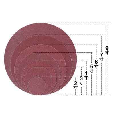 7寸植绒圆盘砂纸气动植绒磨墙砂纸片拉绒自粘砂纸180mm背图2