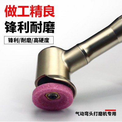 气动小砂轮 30mm铜芯45度 M6碗形砂轮 风压90度弯头气磨机小碗石图3