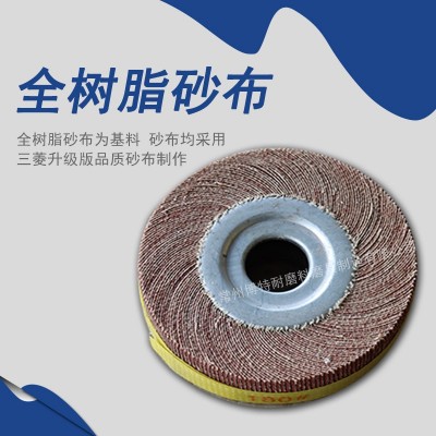 博特耐千页轮全布拉丝轮砂布打磨拉丝轮80目不锈钢抛光拉丝机图4