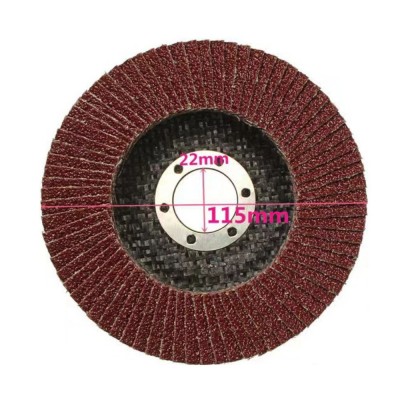 跨境4.5寸锆刚玉百叶片 115x22mm煅烧蓝砂布轮氧化铝材质弹性磨盘图4