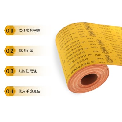 厂家批发鹿王TJ638打磨砂带卷抛光木工砂纸带不锈钢抛光砂带卷图2