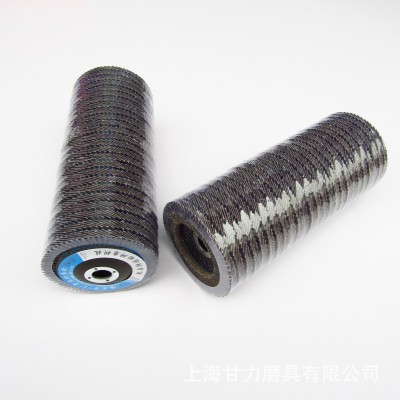 德尔士4”平面砂布轮网盖百叶片100*16mm 煅烧抛光片百页打磨片图4