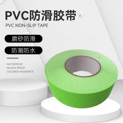 厂家直销80目沙质PVC荧光绿色胶带高耐磨强力防水粘胶砂带图3