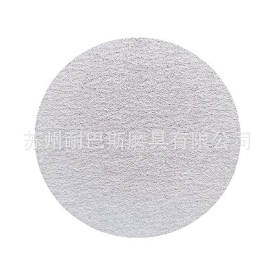 金牛白砂干磨背绒砂纸5寸植绒片红砂拉绒沙纸金属打磨除锈图3