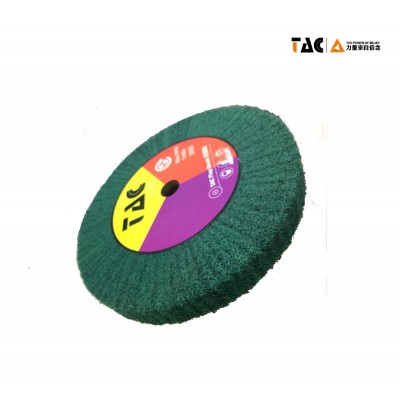 TAC8698飞翼轮绿色不夹砂百洁布不锈钢抛光拉丝去除毛刺木器图4