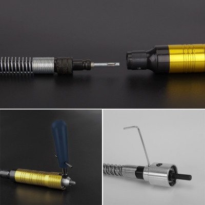 电钻电磨软轴手柄万能钻夹头雕刻机配件延长软管瓷砖美缝清缝工具图3