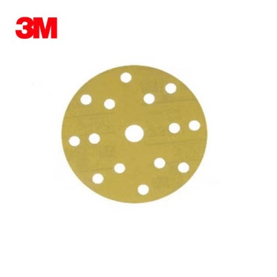 3M 236U6寸多孔位背绒砂碟吸尘干磨砂碟漆面抛光圆盘砂拉绒片植绒图5
