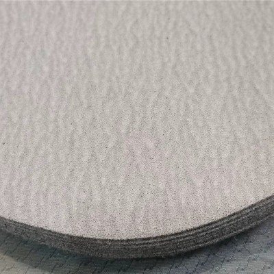 抛光白砂拉绒片干磨植绒砂纸2寸-9寸圆形家具金属打磨砂布沙纸图3