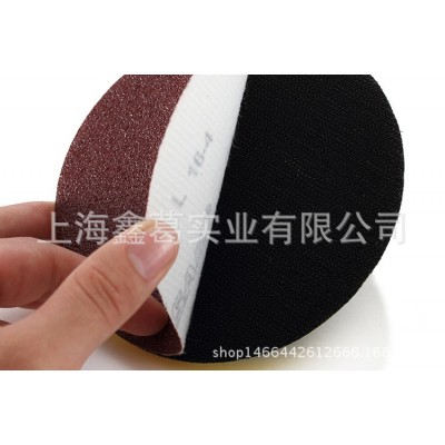 厂家批发5寸砂纸 圆盘砂125mm植绒红砂拉绒片 抛光除锈砂皮图3