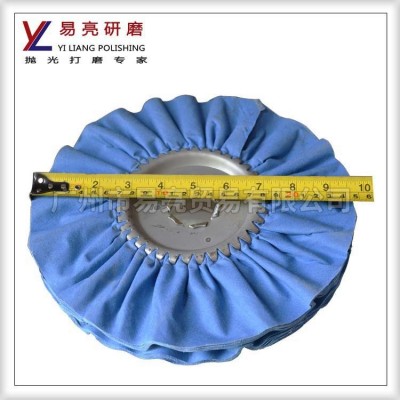 易亮供应过浆皱褶布轮抛光蓝风布轮抛光轮折叠六角孔镜面抛光布轮图2