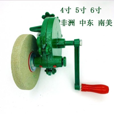 噪音小操作省时省力手动打磨工具5寸125mm 6寸150mm 手摇砂轮架图3