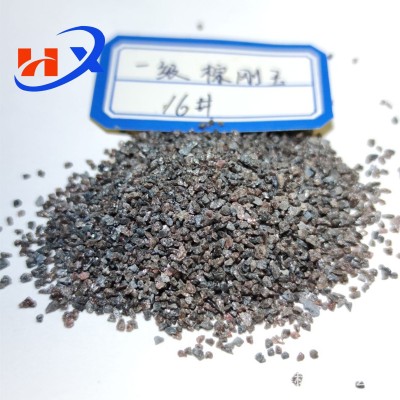 HX厂家供应16目一级棕刚玉喷砂机专用棕刚玉喷砂磨料金刚砂棕刚玉图2