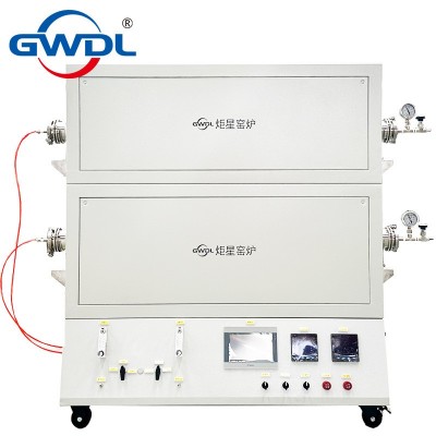 供应高温真空双管管式炉GWL-GA-2真空气氛管式电阻炉双管管式电炉