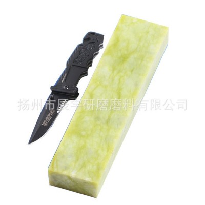 天然绿宝石玛瑙磨刀石 家用精磨镜面抛光修脚刮胡木工军刀磨刀石图5