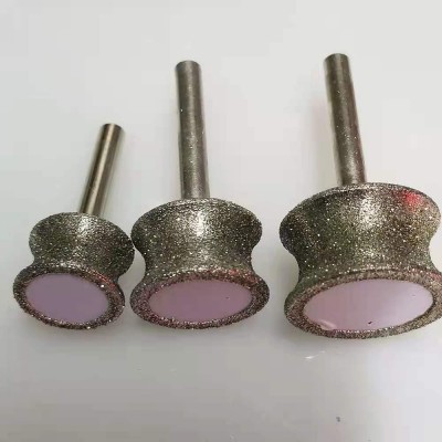 玉石玛瑙戒指手镯圆弧手工打磨DIY 6MM杆金刚砂凹槽磨头坑铊80#砂图2