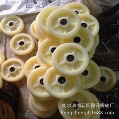 供应批发 4寸/5寸/6寸优质重型尼龙万向脚轮 小推车PU轮子带刹车图4