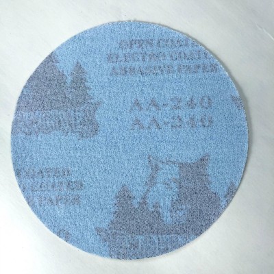 美国狼牌5寸植绒砂纸片 家具打磨白砂拉绒片 进口圆形沙纸图5