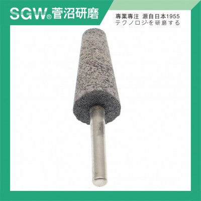 SGW树脂磨头附轴带柄打磨去毛刺抛光金属电磨配件耐磨圆柱锥形图5