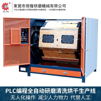 供应环保型干式滚筒挂具抛光机 八边形机身运作噪音底 研磨光饰机图2