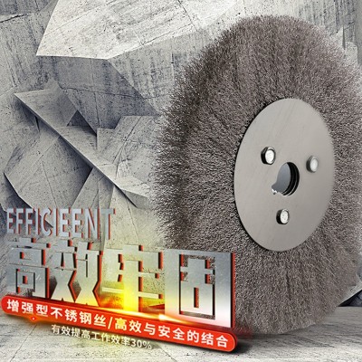 九龙平行不锈钢丝轮平型不锈钢丝刷打磨除锈砂轮机抛光轮钢丝刷子图3
