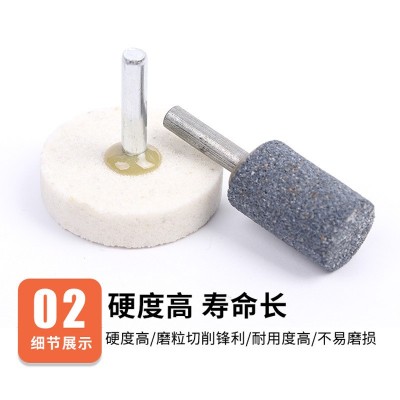 电磨头陶瓷磨头棕刚玉白刚玉圆柱椭圆磨砂轮磨头打磨抛光砂轮磨头图3