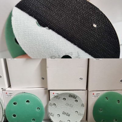 各种型号干磨背绒砂纸 聚酯薄膜陶瓷绿砂 汽车墙面打磨植绒砂纸图4