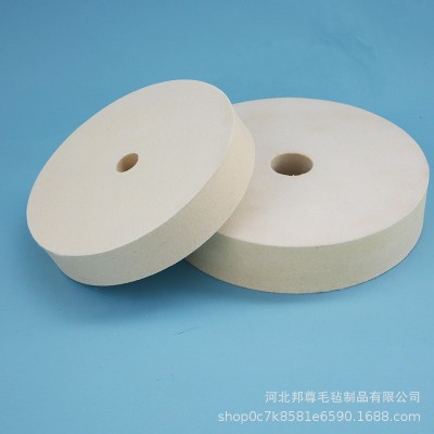 植绒毛毡抛光轮镜面石材人造玉瓷器抛光轮高密度澳毛毛毡轮图4