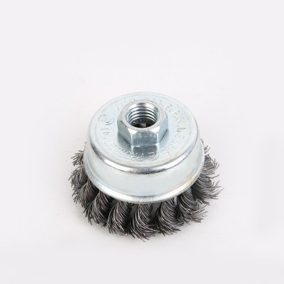 打磨头除锈刷抛光打磨工具扭丝碗型钢丝轮刷角磨机除锈工具刷图5