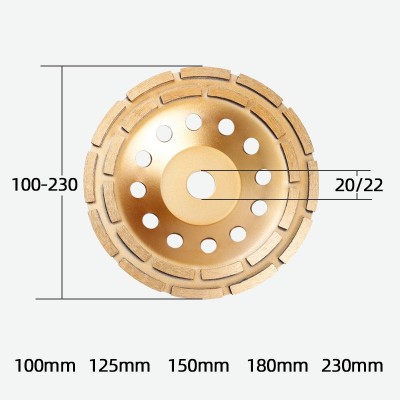 工厂直销专用磨轮100-230mm双排磨轮石材大理石金刚石碗磨片图4
