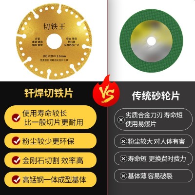 钎焊金刚石金属切铁王金属不锈钢锯片铸铁多功能切割片图3