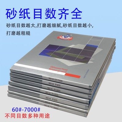 德国勇士金相碳化硅水砂纸 P60-P7000目圆形可背胶 方形 230*280m图3