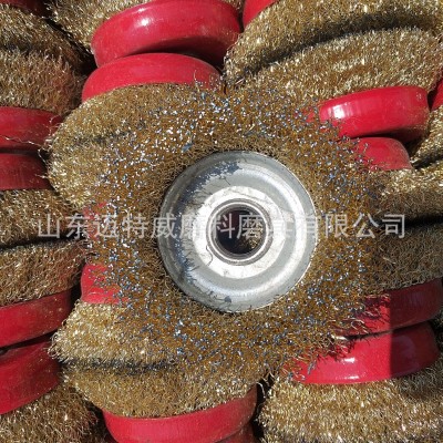 碗型钢丝轮125纯粗丝红碗钢丝刷平型钢丝轮加粗耐磨图5