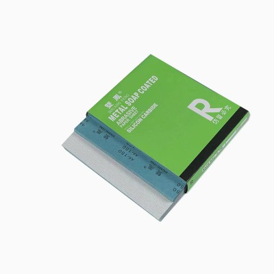 中英文版双凤牌干磨砂纸防堵塞白色涂层油漆家具木工抛光干磨砂纸 100张图2