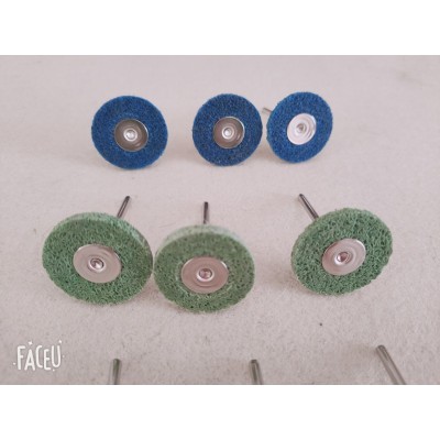 带杆纤维磨头尼龙轮磨片菜瓜薄片不织布磨头清理打磨抛光工具去皮图5