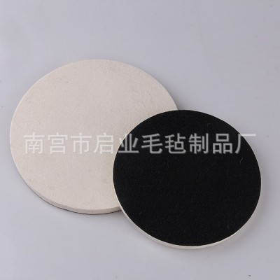 背绒自粘羊毛毡轮不锈钢汽车玻璃抛光轮大理石木器铝材细毛抛光盘图2