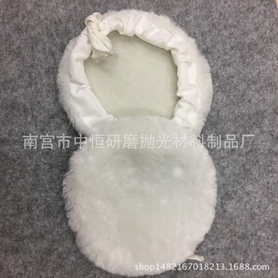厂家直销7寸180仿毛球抛光盘系带羊毛盘汽车抛光打蜡套汽车抛光垫图3