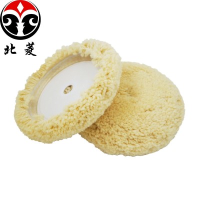 7英寸背绒自粘式单面羊毛抛光盘羊毛线轮 Wool Buffing Pad图3